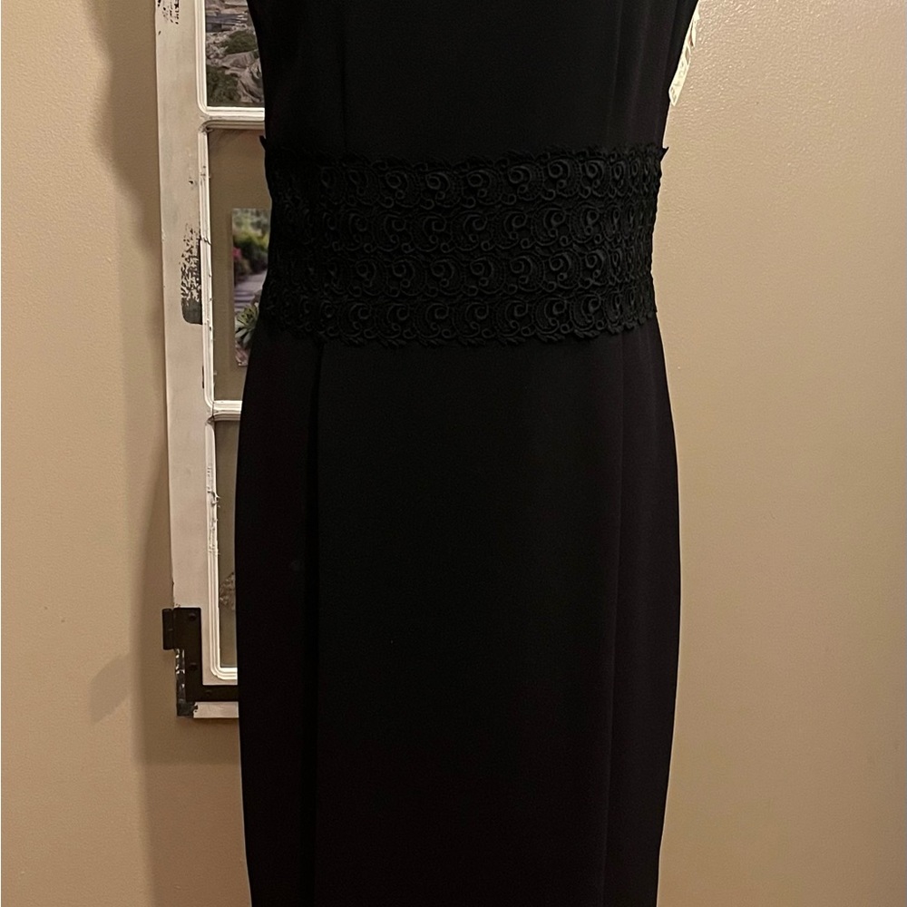 Talbots SIZE 10 Fancy Black Dress NEW $175 Value - Picture 2 of 9